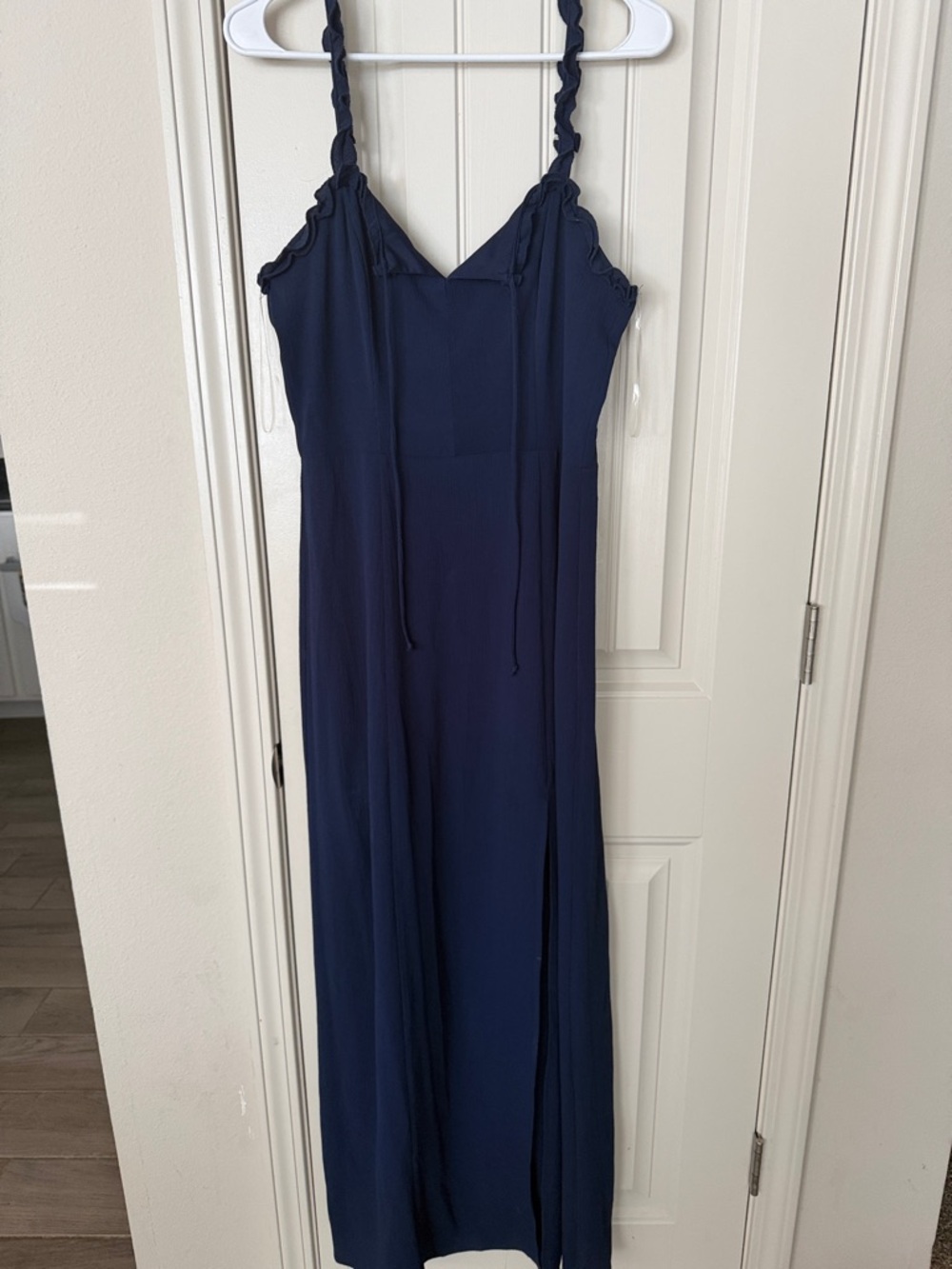 Teeze Me Navy Blue Maxi Dress with Twisted Straps